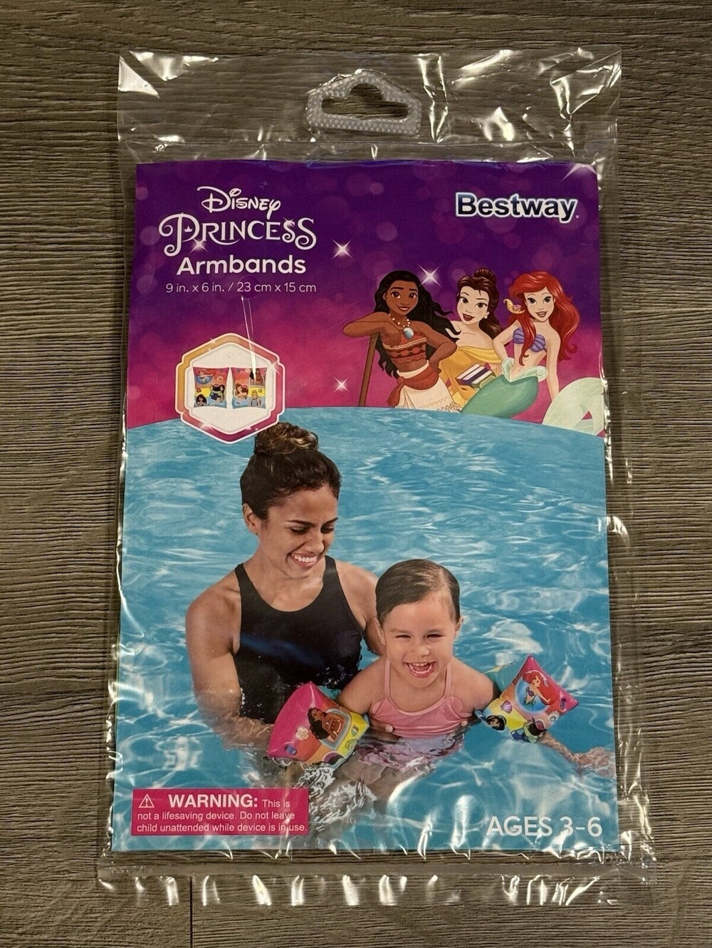 New Bestway Disney Princess Swimming Pool Inflatable Armbands Floats Ages 3-6